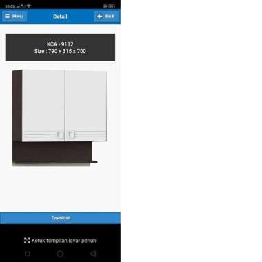 BIG PANEL Lemari Dapur Atas / Kitchen Set Atas Putih KCA 9112