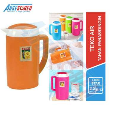 Thermo Water Jug Lion Star [2.5 L] / Teko Termos Tempat Air Minum Tahan Panas Dingin Orange 2.5 Lite