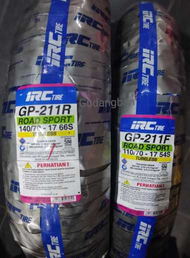 Paket IRC GP211 110 70 17 dan 140 70 17 Tubeless Dual Purpose FREE PENTIL Ban luar motor Yamaha XSR 