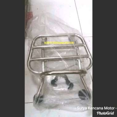 Rak depan front rack Vespa Super Sprint Bajaj Bagol PX Excel VBB tahun tua kecil krom