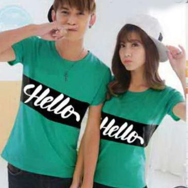KAOS COUPLE PASANGAN REMAJA KAPELAN PACAR KAOS COPLE KOPLE BAJU CAUPLE KOPEL HELLO 10256