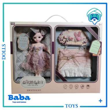 Mainan Boneka Barbie Korea Princess Cantik Dress Mewah Doll 31 cm
