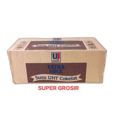 Promo Harga Ultra Milk Susu UHT Coklat 200 ml - Blibli