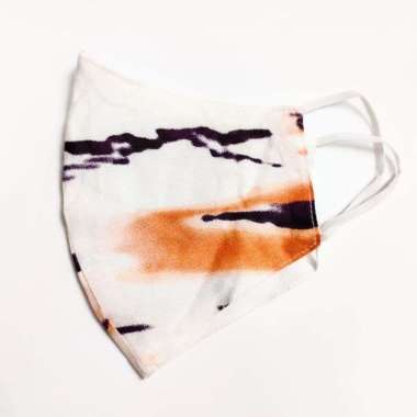 Rizkya Batik Masker Non Hijab Bahan Katun Rayon Kualitas Premium Orange
