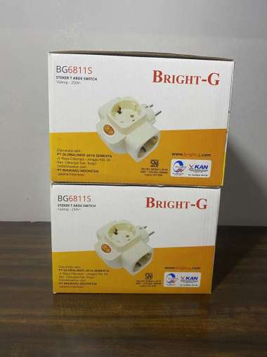 Steker T Arde + Saklar Bright G 6811S Colokan Cabang + Saklar lampu