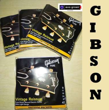 1 set senar gitar akustik / elektrik / string GIBSON 09