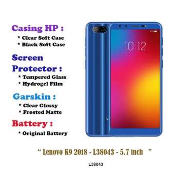 Lenovo K9 2018 - L38043 - 5.7 inch - Case - Screen Protector - Battery - Dll Battery