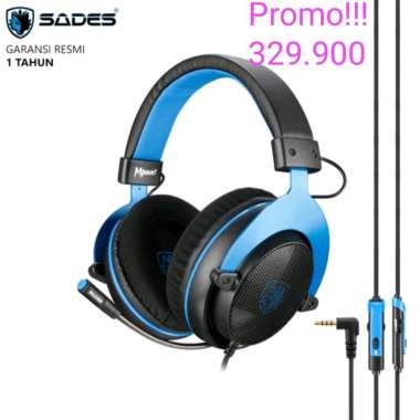 Sades Mpower Multiplatfrom Gaming Headset SA-732-Biru