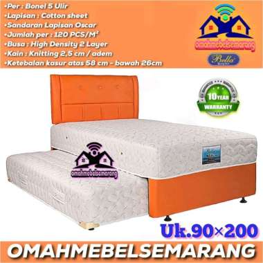 Springbed 2in1 BELLA PLATINUM Kasur Bed Sorong Minimalis 90 x 200