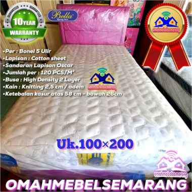 Springbed 2in1 BELLA PLATINUM Kasur Bed Sorong Minimalis 100 x 200