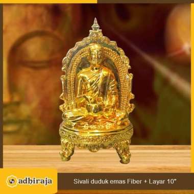 Rupang Patung Arca Sivali Duduk Fiber + Layar 10"