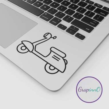 Decal Sticker Macbook Scooter Vespa Stiker Laptop
