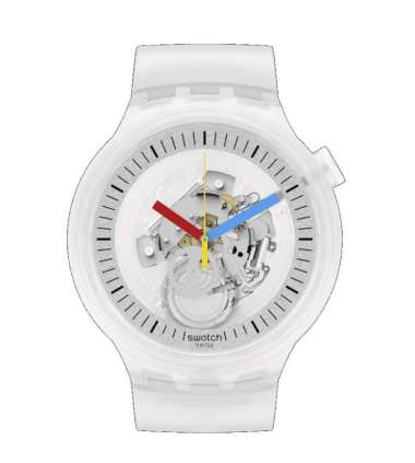 Swatch SB01K100 CLEARLY BOLD Original & Garansi