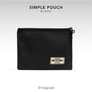 POUCH BAG PRIA CLUTCH PRIA WANITA TAS AKSESORIES MULTIFUNGSI HEYLOOK Hitam