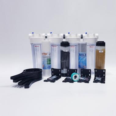 Elim Filter Air Sumur / Ledeng [4 Housing 10 Inch/ 5 Tahap/ Clear] CLEAR