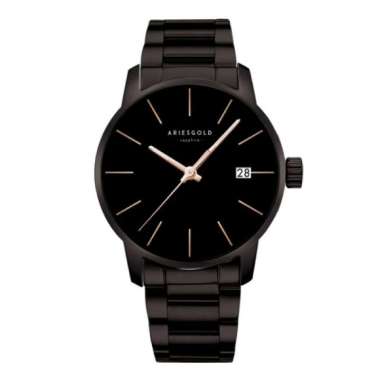 Jam Tangan Pria Formal Original Aries Gold Urban Infinity G-1029-BK-BKRG Garansi Resmi