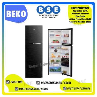 Beko Kulkas 2 Pintu 270 Liter RDNT271I50VZWB Kulkas Beko Promo Murah