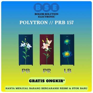 Kulkas 1 Pintu Polytron PRB157 150 L Metallic Series Polytron PRB157PB