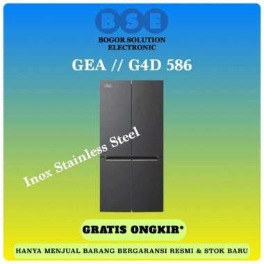 Kulkas Side by Side GEA 586 liter GEA G4D 586 Inox Stainless G4D586