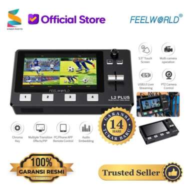 FeelWorld L2 Plus L2+ Multi-Camera Video Mixer Switcher with 5"5 LCD