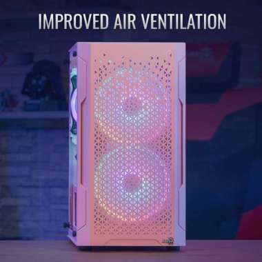 AEROCOOL TRINITY MINI V2 PINK - mATX TEMPERED GLASS CASE GAMING
