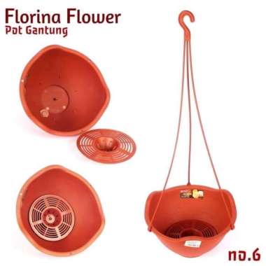 Pot Gantung Tanaman Cantik Taman Pot Florina Flower Dengan Tempat Air