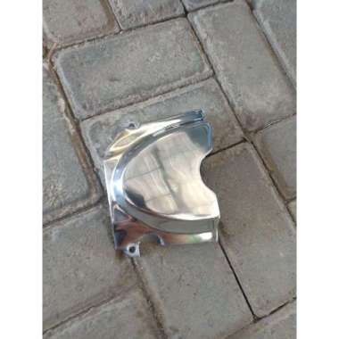TUTUP GIR DEPAN MOTOR TIGER POLES KROM ALMUNIUM COVER GEAR TIGER COVER GIR DEPAN TIREV KROM POLES DE