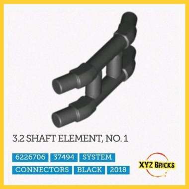 LEGO PARTS 6226706 - Hinge Train Pantograph Shoe - 3.2 Shaft Element No. 1 Black