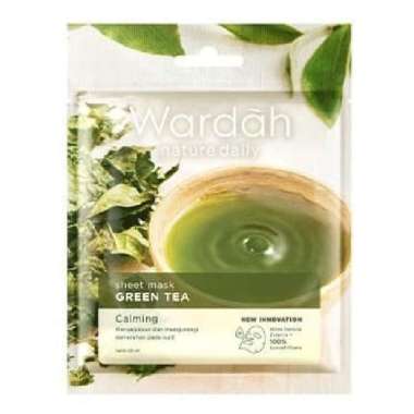 Masker Wajah Wardah Nature Daily Sheet Mask GREEN TEA Calming Masker T