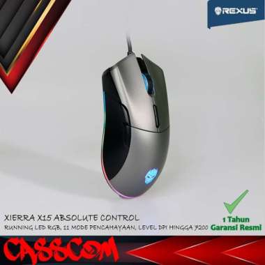 Rexus Mouse Gaming Xierra X15 RGB silver