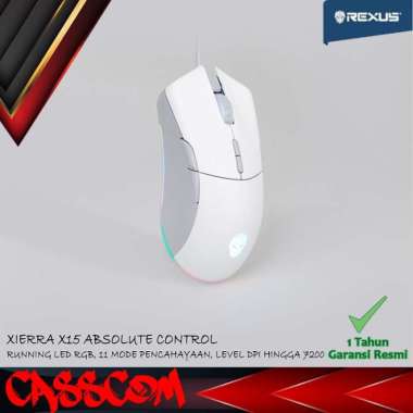 Rexus Mouse Gaming Xierra X15 RGB putih