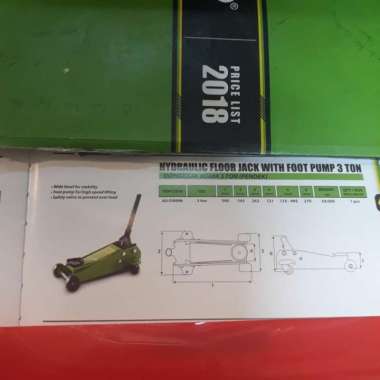 Tekiro dongkrak buaya 3 ton pendek