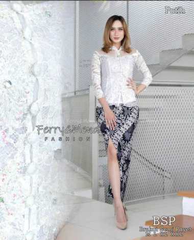 Setelan Kebaya BSP Brokat Semi Payet + Dalaman Lontorso + Rok Plisket - Setelan Kebaya Payet Terbaru