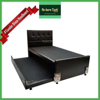 Divan dipan headboard sorong tempat tidur 2 in 1 Re-born Tech 160x200