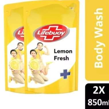Sabun Cair Lifebuoy Lemon Fresh Kuning 850Ml Twin Pack - Multipack 3 pak