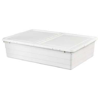 Box Kotak Wadah Penyimpan Berpenutup Plastik Tebal 50x77x19cm_Putih
