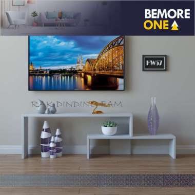 Rak Dinding Minimalis Meja TV Kayu Dekorasi Rumah 013 HITAM