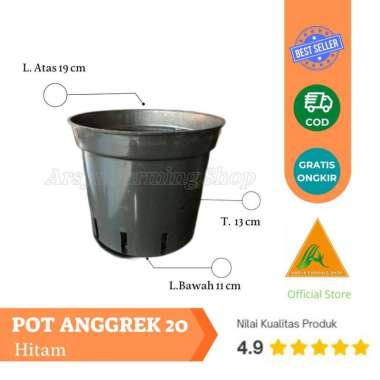 Pot Anggrek 20 / Pot Gantung Anggrek Hitam