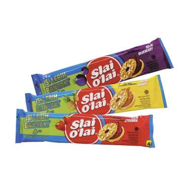 Slai O'lai - Biskuit Selai Buah - KEMASAN SACHET STROBERI