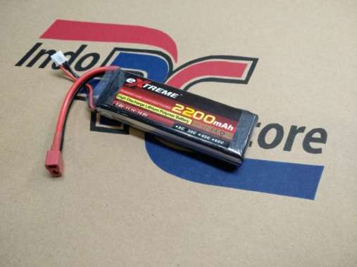 Baterai Lipo eXtreme 2200Mah 7,4V 2S 60C Deans plug