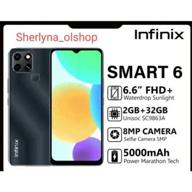 Handphone Infinix Smart 6 (ram 2gb/32gb) batam