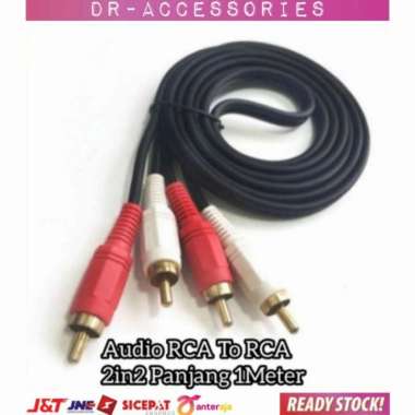 Kabel Aux RCA To RCA Kabel Audio Stereo 2in2 Panjang 1Meter