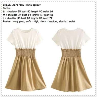 AB757150 Mini Dress Pesta Casual Wanita Korea Import Putih White Gold