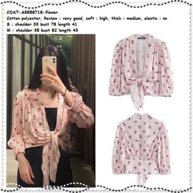 AB858718 Kardigan Cardigan Pantai Blouse Bunga Wanita Korea Import