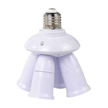 Fitting E27 Cabang 4 Lampu Bohlam Studio Softbox Putih