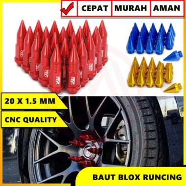 baut blox lugnut 1.5mm universal kualutas terbaik Gold warna