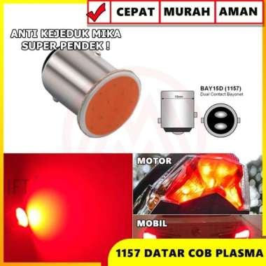 LAMPU REM BRAKE LED MOTOR 1157 BAY15D DUAL CONTACT BAYONET COB PLASMA