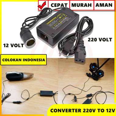 ADAPTOR AC TO DC 12 VOLT LIGHTER SOCKET CONVERTER 220 VOLT KE 12 VOLT
