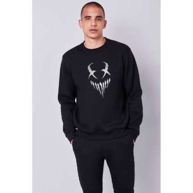 Best Seller - Sweater Sweatshirt pria dan wanita| pakaian pria switer motif distro| hoodie hitam surfing SWEATER X22 M