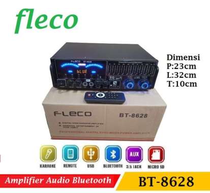 Amplifier Bluetooth Fleco BT-8628 USB SD Digital Audio Power Jumbo